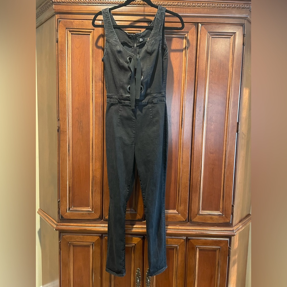 3x1 Black Denim Jumpsuit